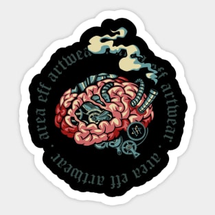 Biomech Brain - Area Eff Artwear Sticker